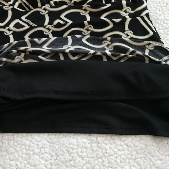 White House Black Market Chain Print Fit & Flare Off Shoulder Dress Size… - Picture 5 of 7